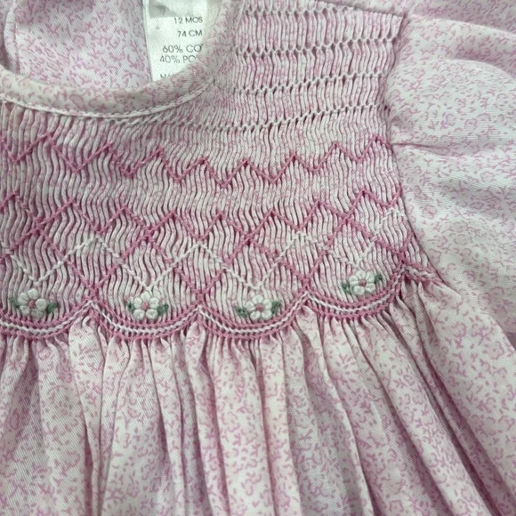 Petit Ami Pink Smocked Kids Dress - Picture 4 of 7